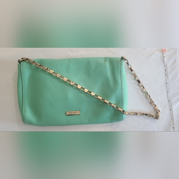Kate Spade mint green purse with stud and bowties - Picture 8 of 8